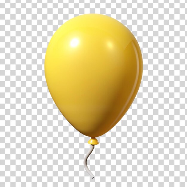 PSD ballon jaune 3d isolé sur un fond transparent