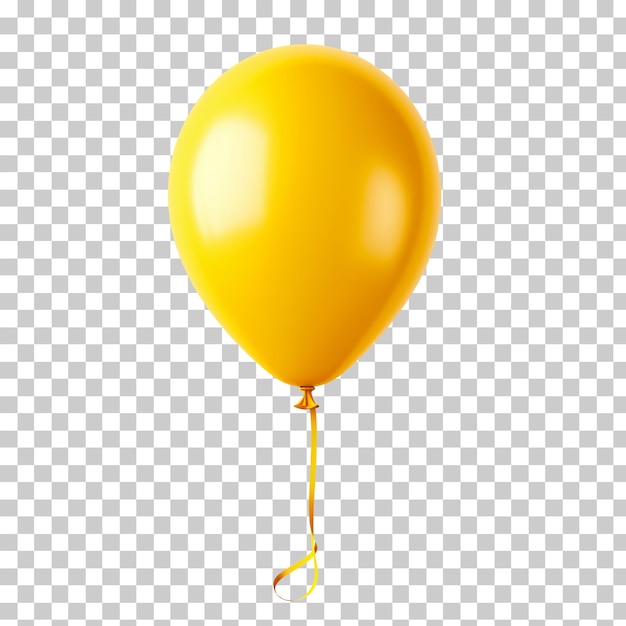 PSD ballon jaune isolé sur fond transparent ou blanc png