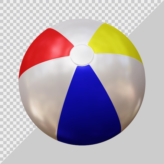 Ballon de plage d'été avec un style moderne 3d