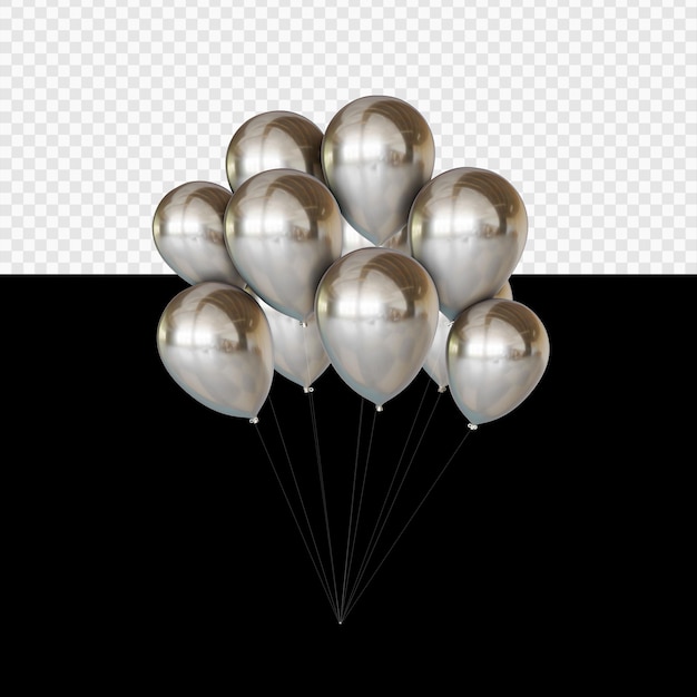 Ballon de rendu 3d sur fond transparent