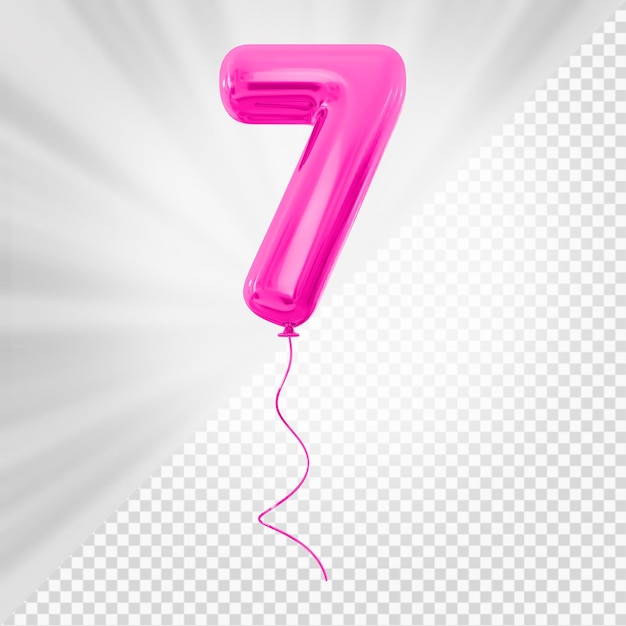 Ballon rose numéro 7