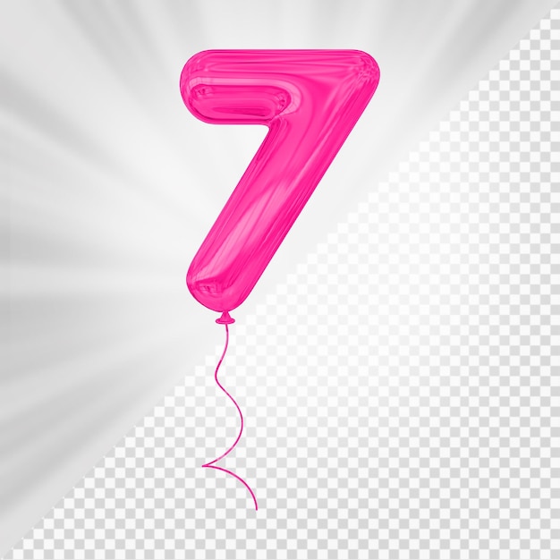 Ballon rose numéro 7