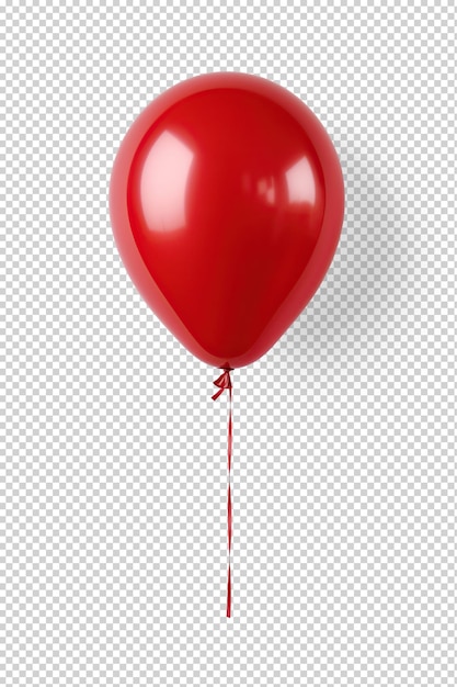 PSD ballon rouge découpé sur transparent