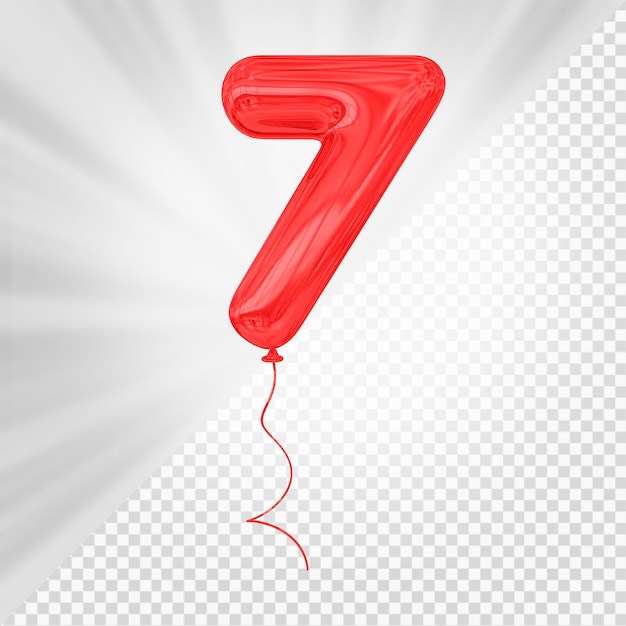 Ballon rouge numéro 7