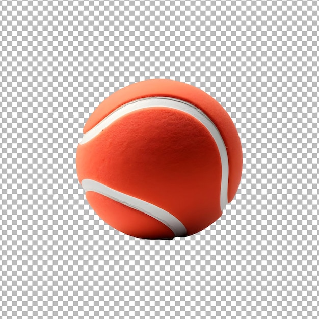 PSD ballon de tennis orange isolé sur fond transparent