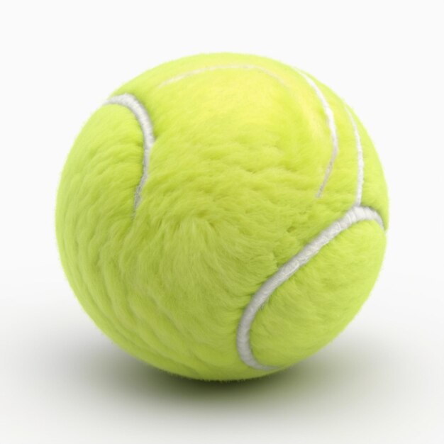 Ballon De Tennis Psd Sur Fond Blanc