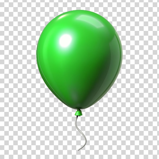 PSD ballon vert 3d isolé sur un fond transparent