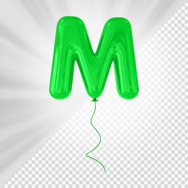 Ballon Vert Lettre M