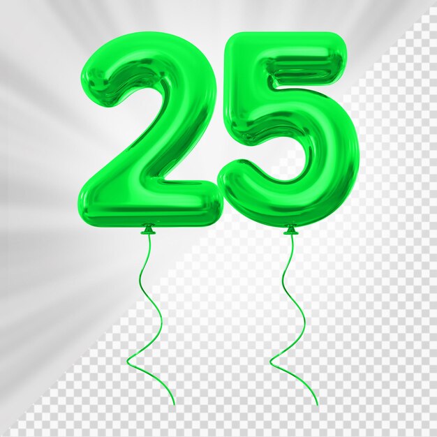 Ballon Vert Numéro 25