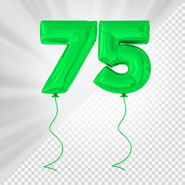 Ballon Vert Numéro 75