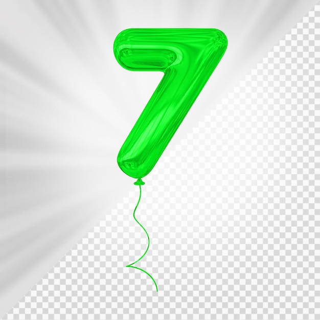 Ballon vert numéro 7