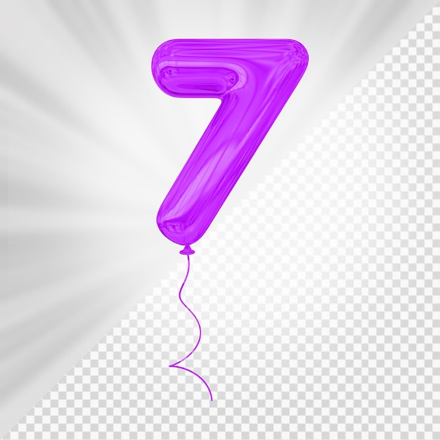 Ballon violet numéro 7