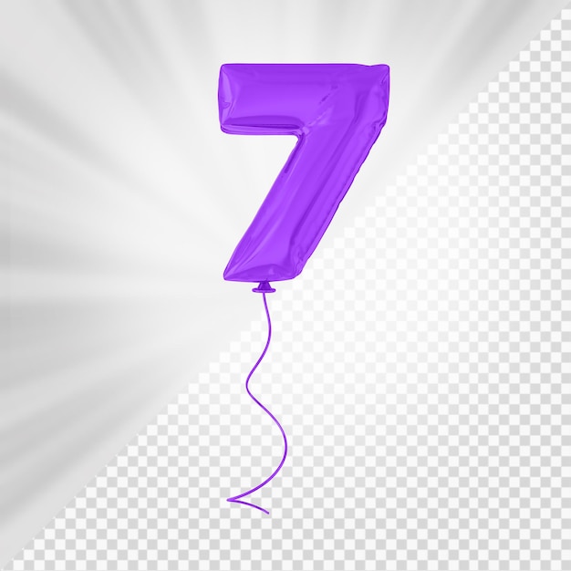 Ballon violet numéro 7