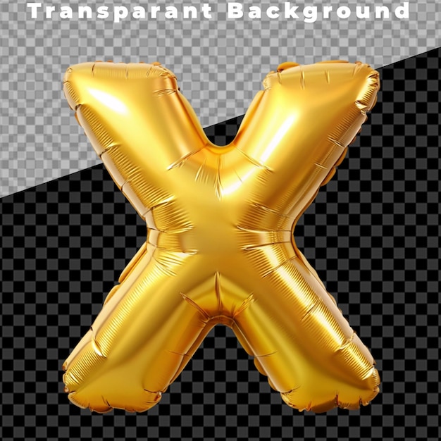 Ballonische Typographie Isolierte 3D-Buchstaben in Heliumballons auf PNG-Hintergrund