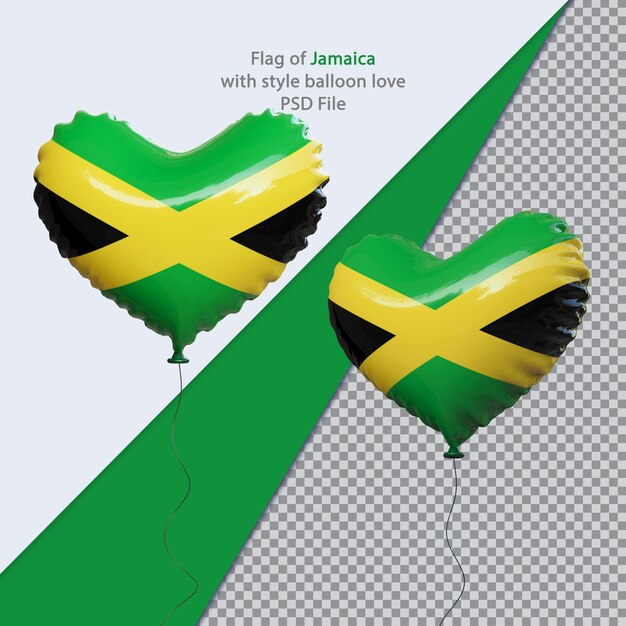 Ballonliebe nationalflagge von jamaika realistisch