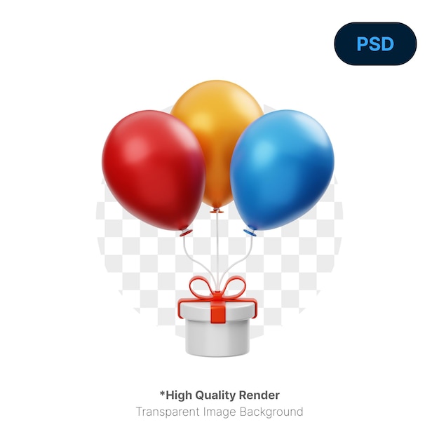 Ballons 3D Icon Premium für PSD