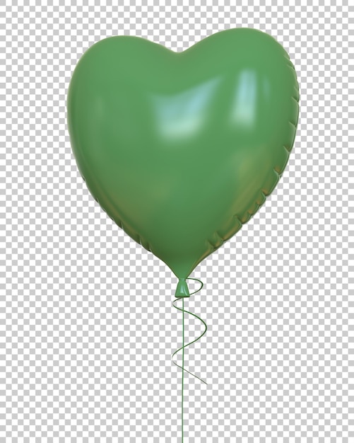 Ballons Coeur Sur Fond Transparent Illustration De Rendu 3d