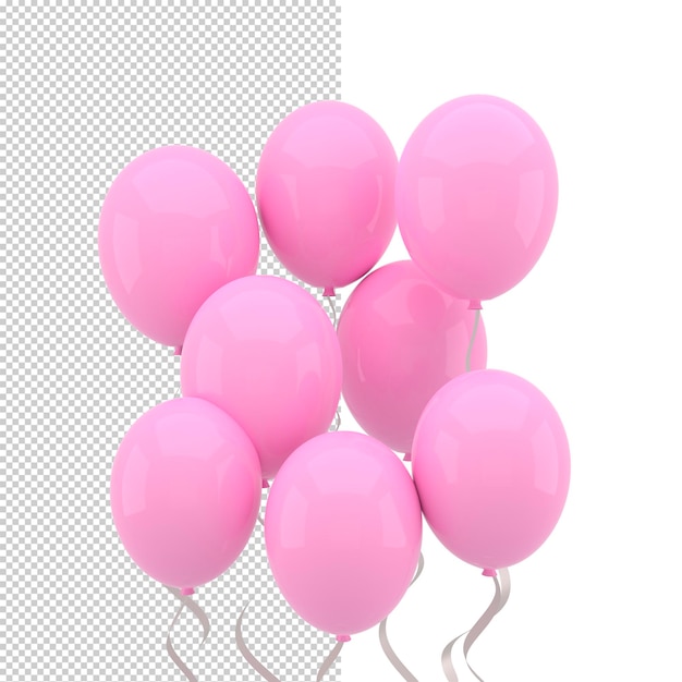 Ballons Colorés Volant Pour La Fête D'anniversaire Et Les Célébrations Rendu 3d Pour Les Bannières De Fête D'anniversaire