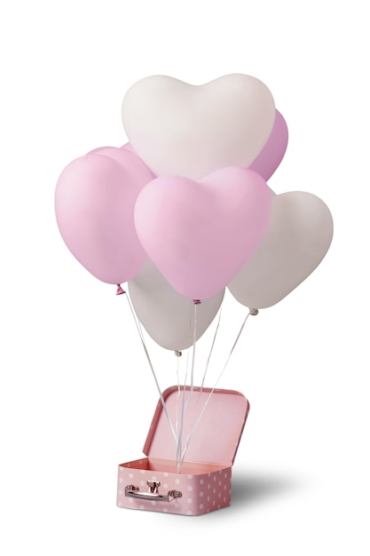 Ballons de différentes couleurs isolés