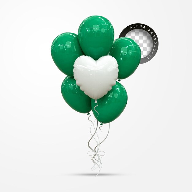 Ballons D'hélium Dans Des Couleurs Pastel Douces Ballon De Mariage Et D'anniversaire De La Saint-valentin Rendu 3d