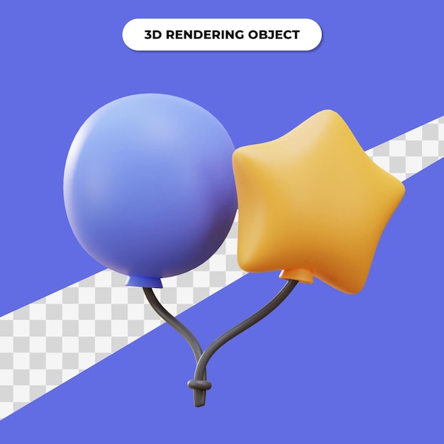 Ballons De Nouvel An Rendu 3d