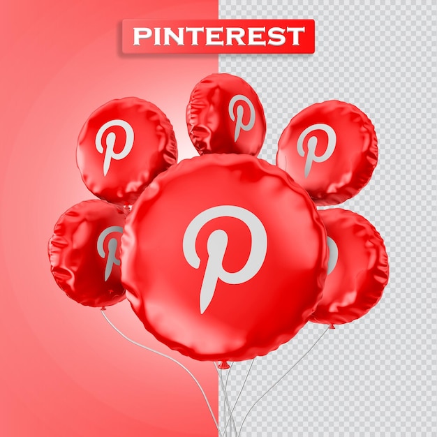 Ballons pinterest rendu 3d