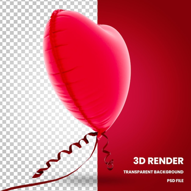 Balões 3D do Dia dos Namorados Renderizam elementos do Dia dos Namorados