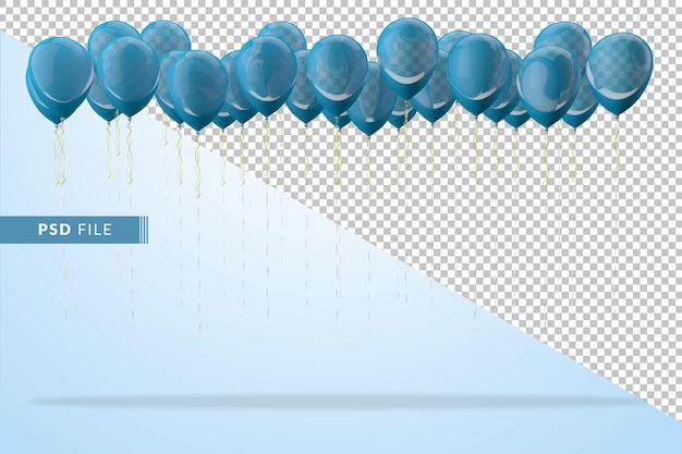 Balões azuis isolados no isolado