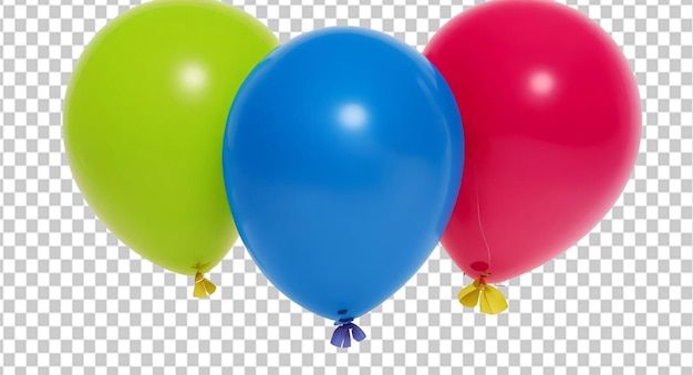 Balões em fundo transparente
