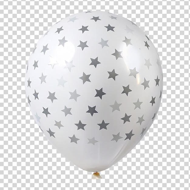 PSD balón blanco con forma de estrella aislado sobre un fondo transparente