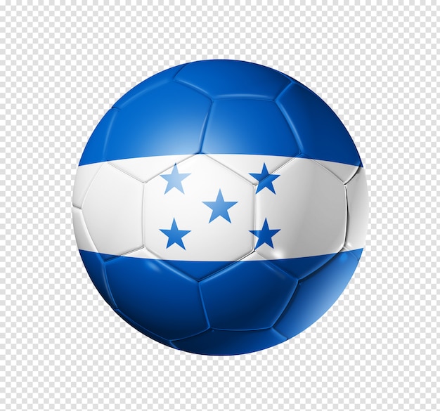 Balón de fútbol con la bandera de honduras