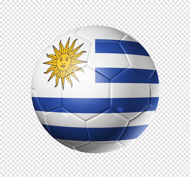 PSD balón de fútbol con la bandera de uruguay