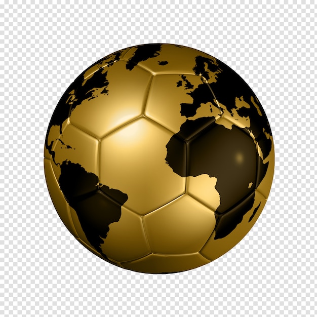 PSD balón de fútbol de fútbol dorado globo del mundo