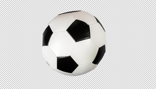 Balón de fútbol sobre fondo transparente