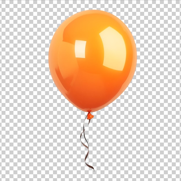 Balón naranja sobre un fondo transparente