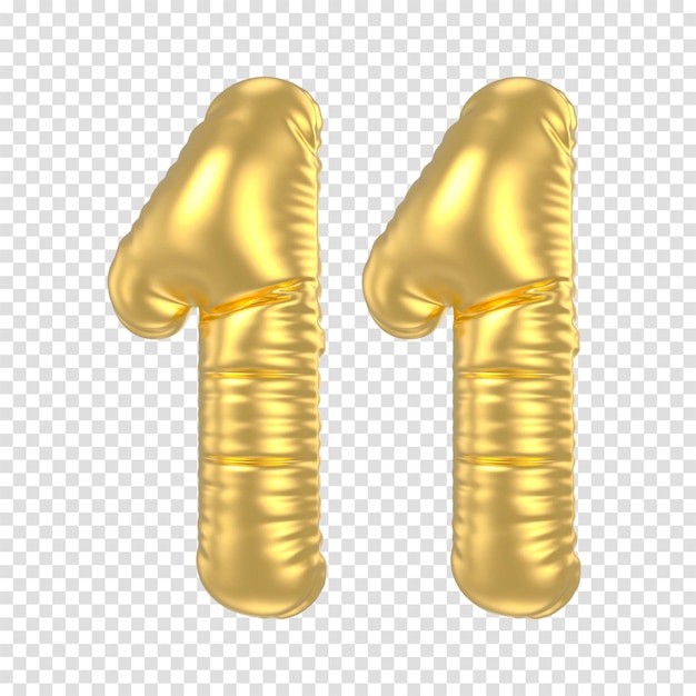 Balón de número de oro de 3d