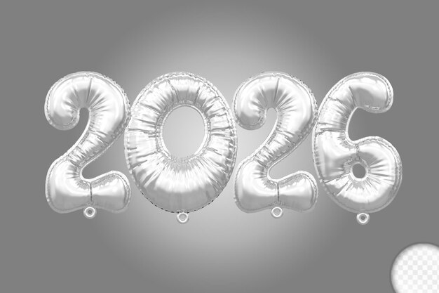 Balón de plata para el año nuevo de 2026