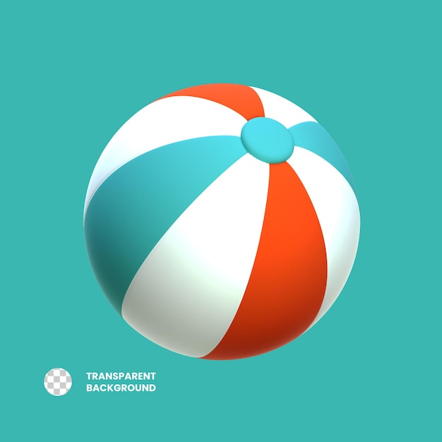 El balón de playa del ícono 3D