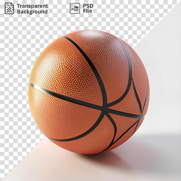 Baloncesto en fondo transparente para uso de diseño