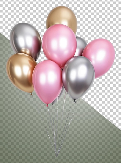 Balones coloridos para un evento de celebración festiva cortados en stock png
