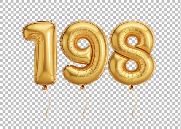 Balones de oro para una fiesta de cumpleaños