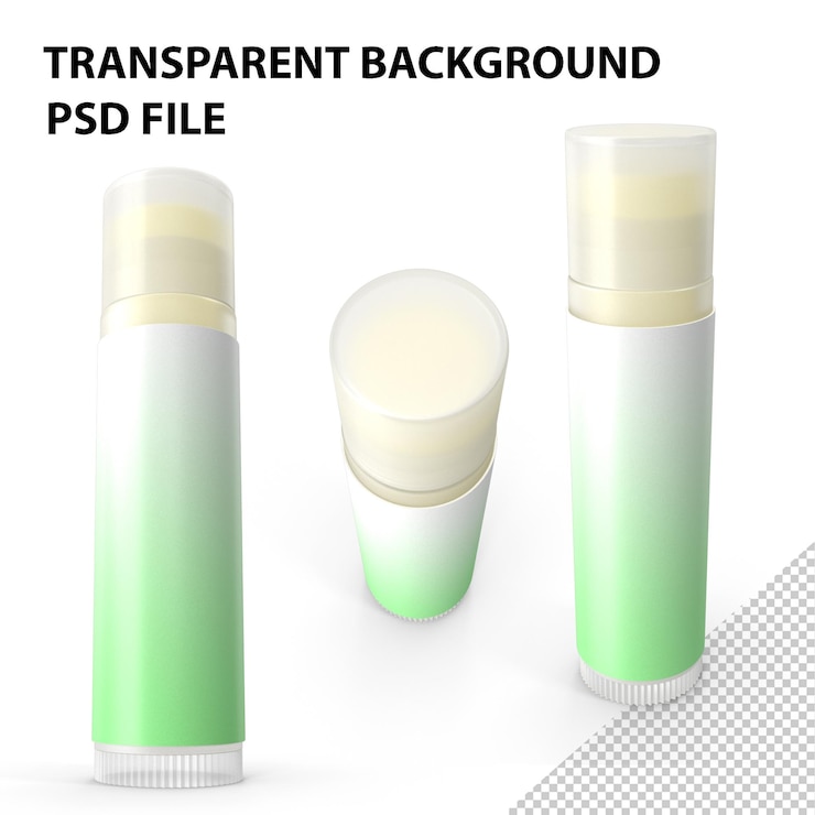 PSD bálsamo labial verde png
