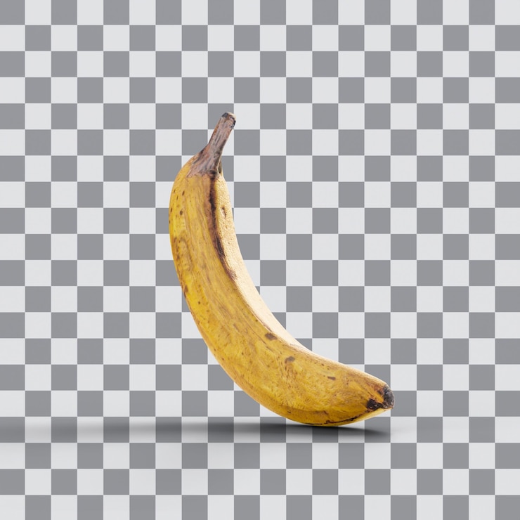 PSD banana 3d con canal alfa