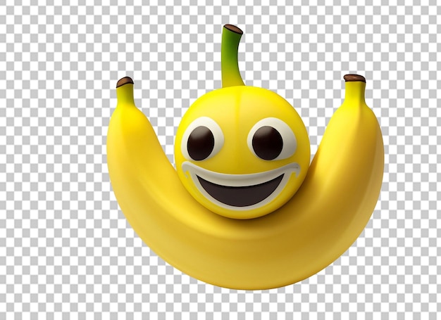 PSD banana em fundo transparente