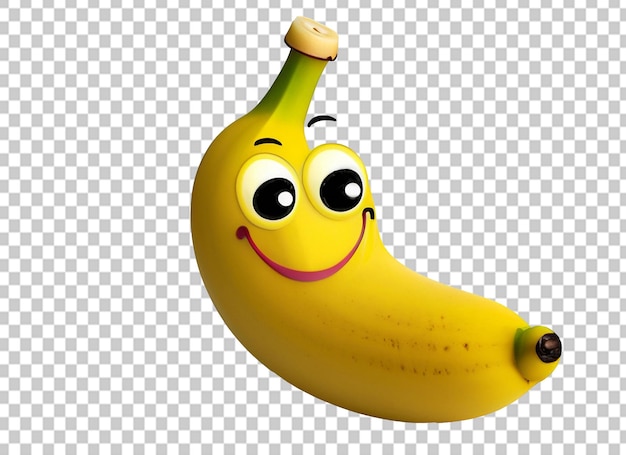 PSD banana em fundo transparente