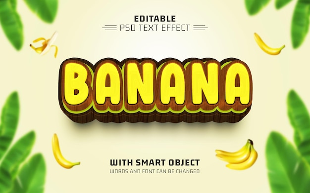 banana text style effect