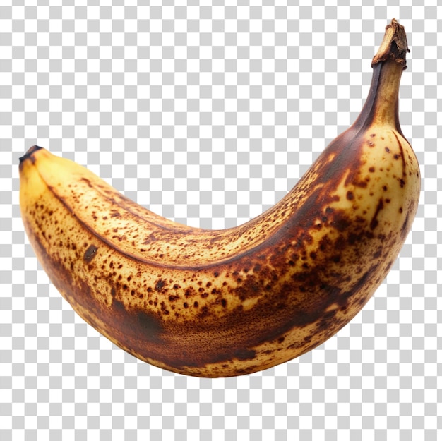 Banana velha isolada em fundo transparente