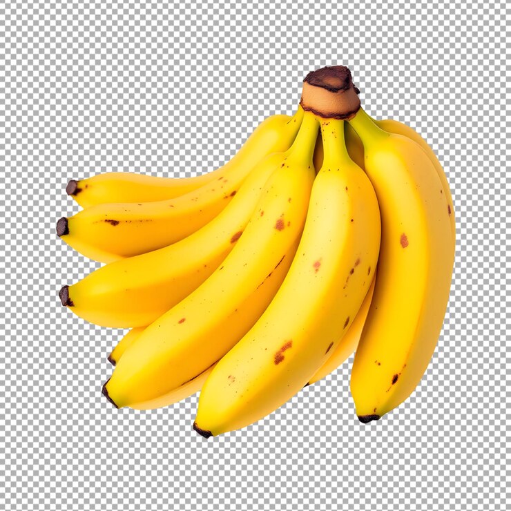 PSD bananas aisladas sobre un fondo transparente