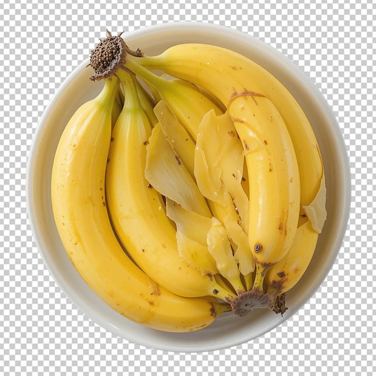 PSD bananas frescas cubiertas de gotas de agua