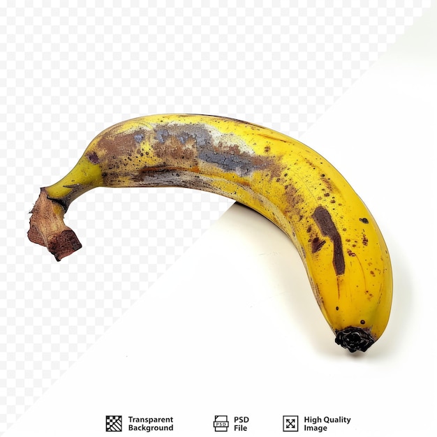 Banane Sur Un Fond Blanc Isolé Pourrissant